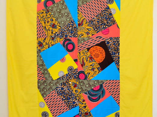 Courtepointe en crazy bandes jaunes doublé - By Bina'Patch